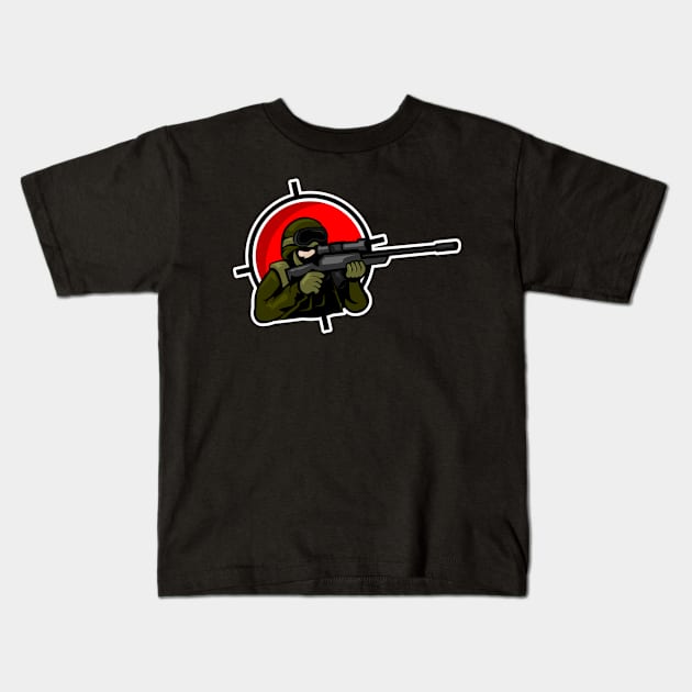 Sniper Kids T-Shirt by Dheograft